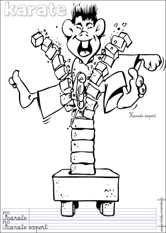 coloriage karate 2